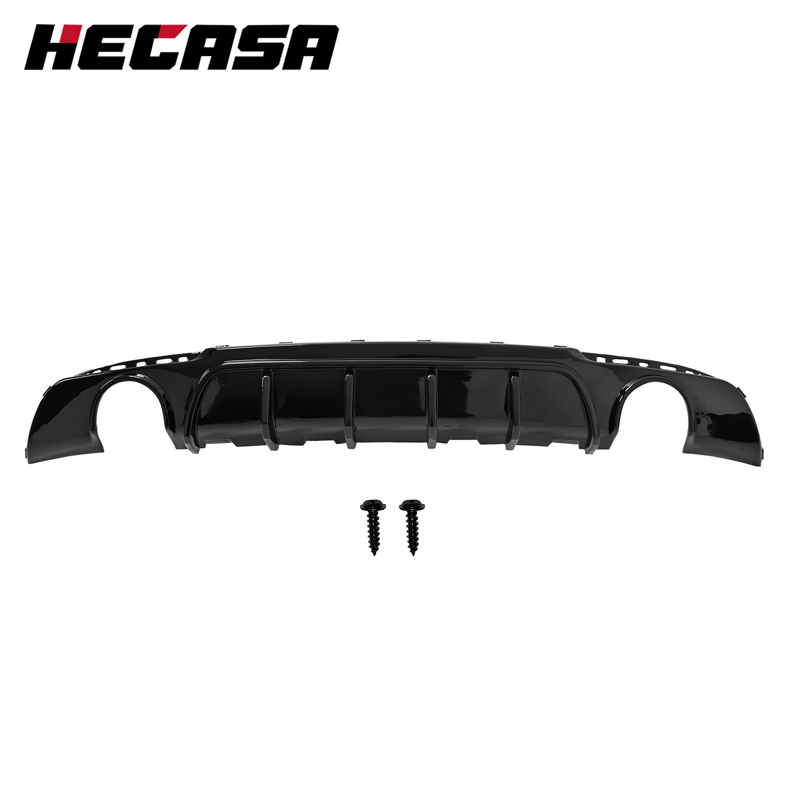 For 15-23 CHRYSLER 300 Black Dual Exhaust Rear Bumper Lip Diffuser Valance