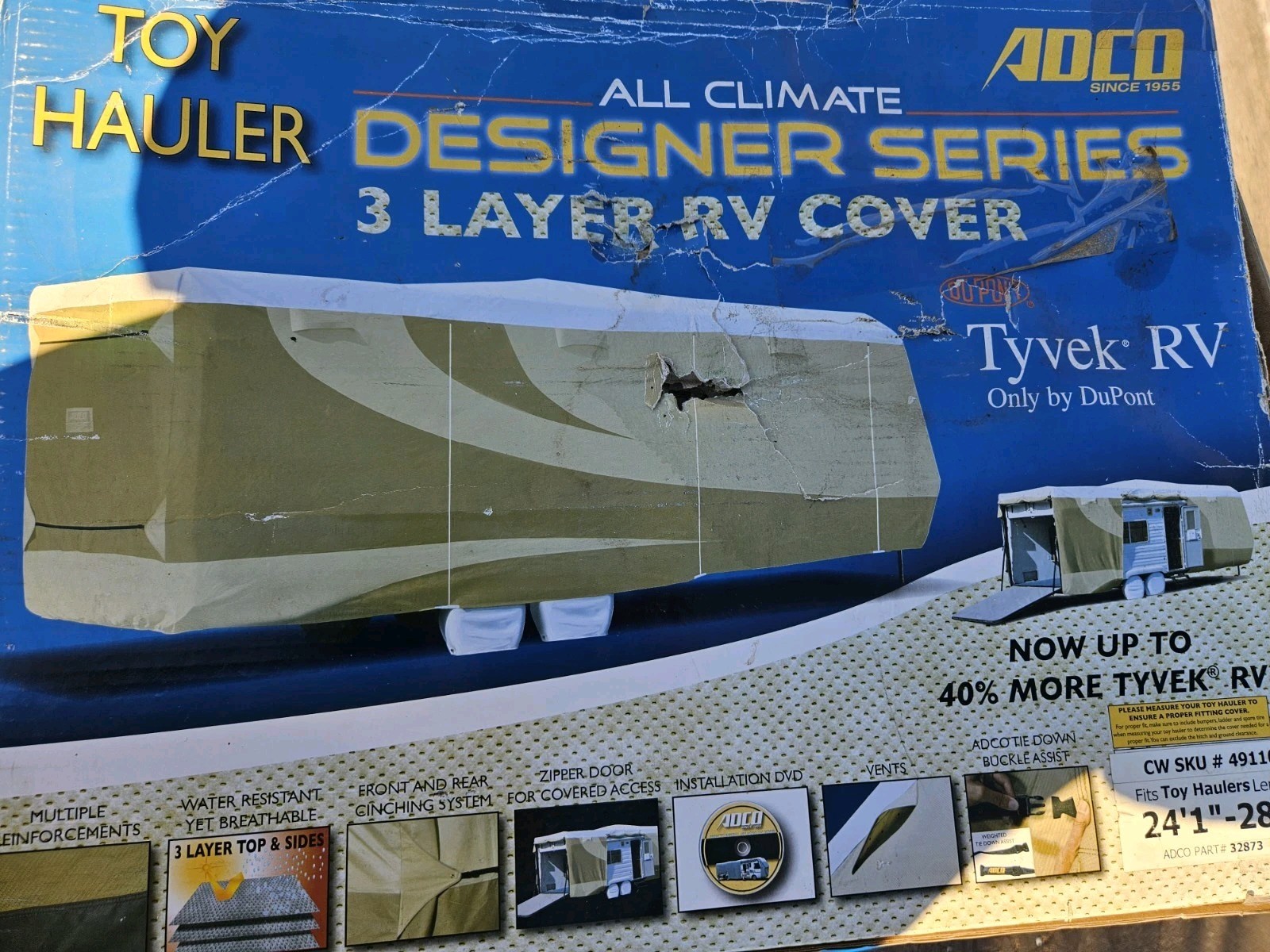ADCO TYVEK TOY HAULERS RV COVER 24.1-28 FT NEW SEALED UNUSED READ