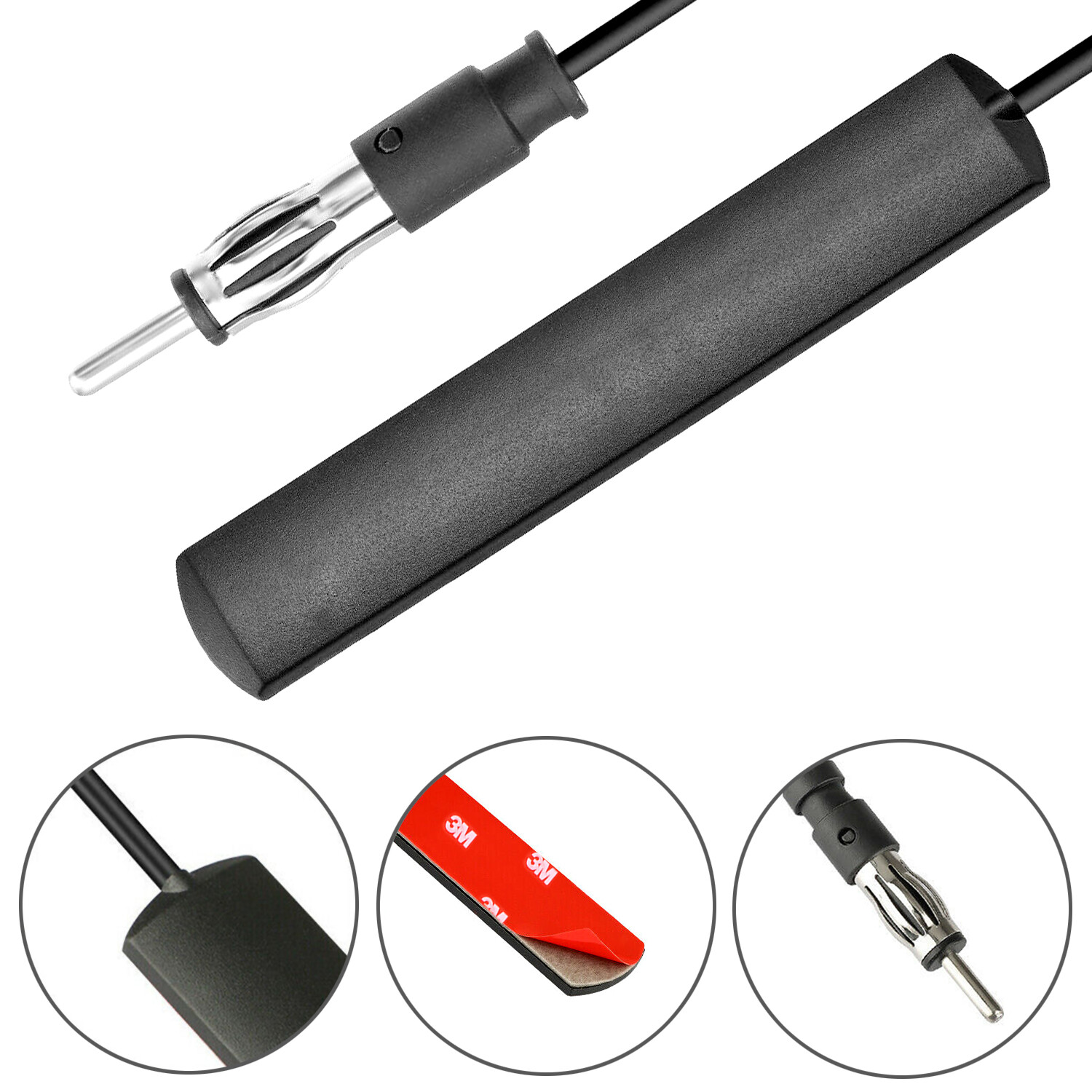 Car Radio Stereo Hidden Antenna Stealth FM/AM Fit Vehicle Truck Motorcycle Boat