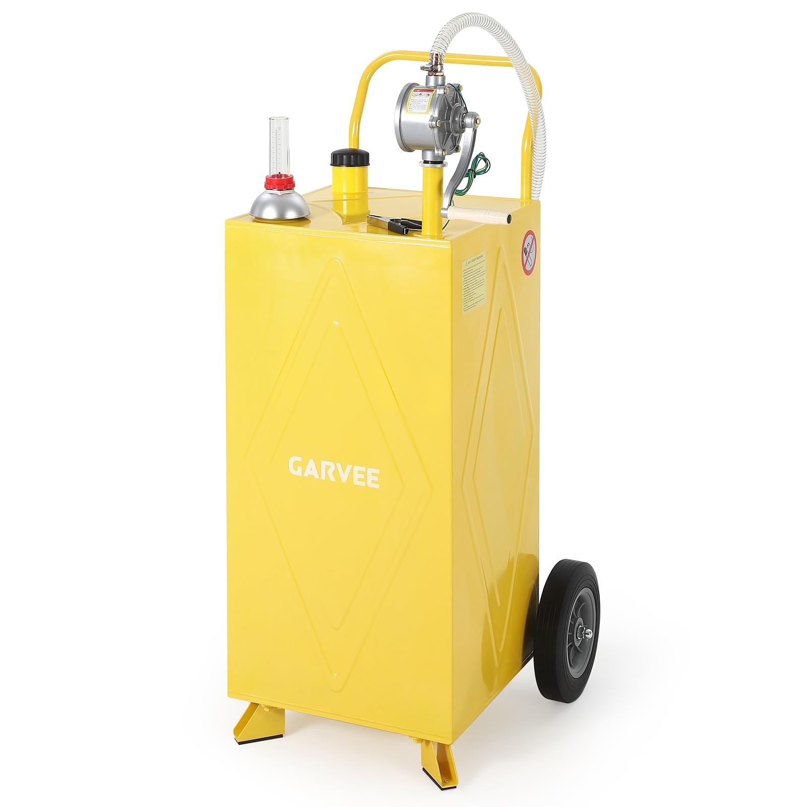 30 Gallon Portable Fuel Caddy, 4‑Wheel Carbon Steel Gas Storage Tank, Reversible