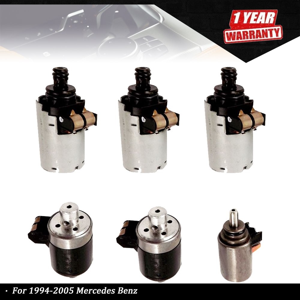 722.6 Transmission Solenoid Set 6 Pcs For Mercedes-Benz C240 Base 2.6L 2001-2005