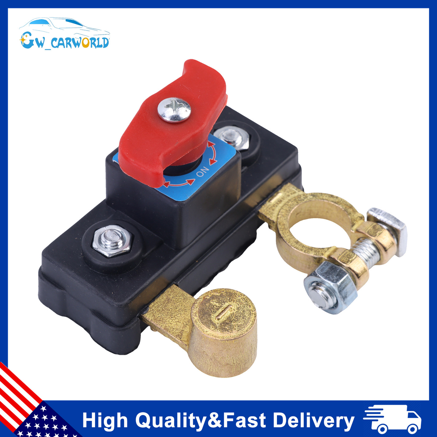 New 2x Battery Disconnect Switch 12V-24V For Cars Trucks Vans RVs Boats US Stock