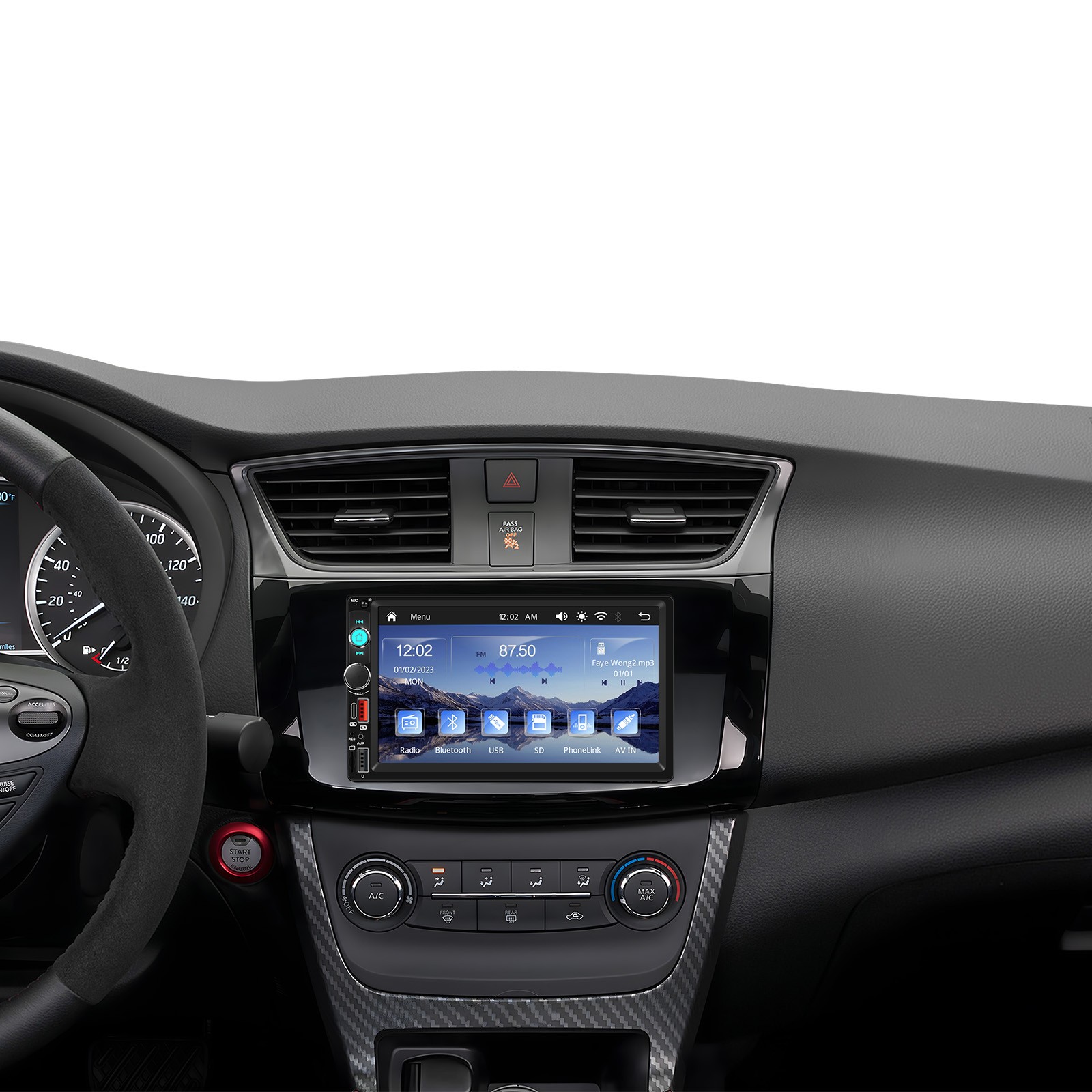 Car Radio Wireless Carplay Android Auto Bluetooth Stereo Touch Screen MP5 Player