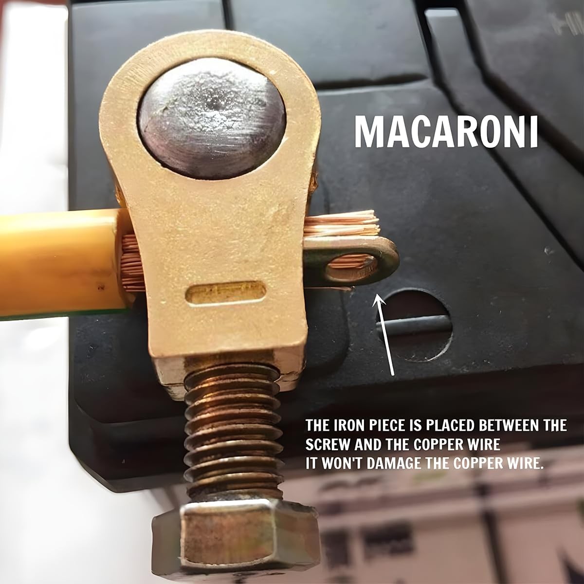 AUCELI Car Battery Terminal Connectors, Pure Copper 0.6*0.3*0.2in