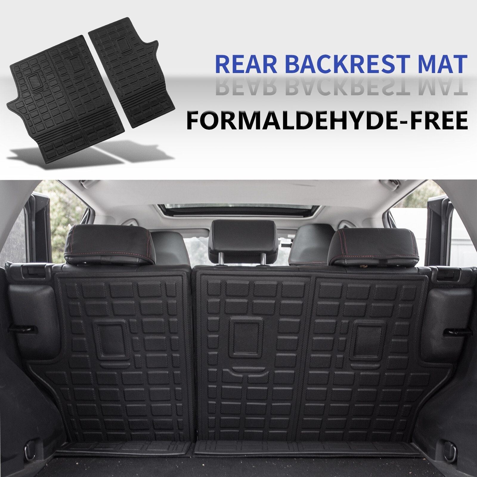 Floor Mats Trunk Cargo Liners Backrest Mat Anti-Slip For 2019-2025 Toyota Rav4