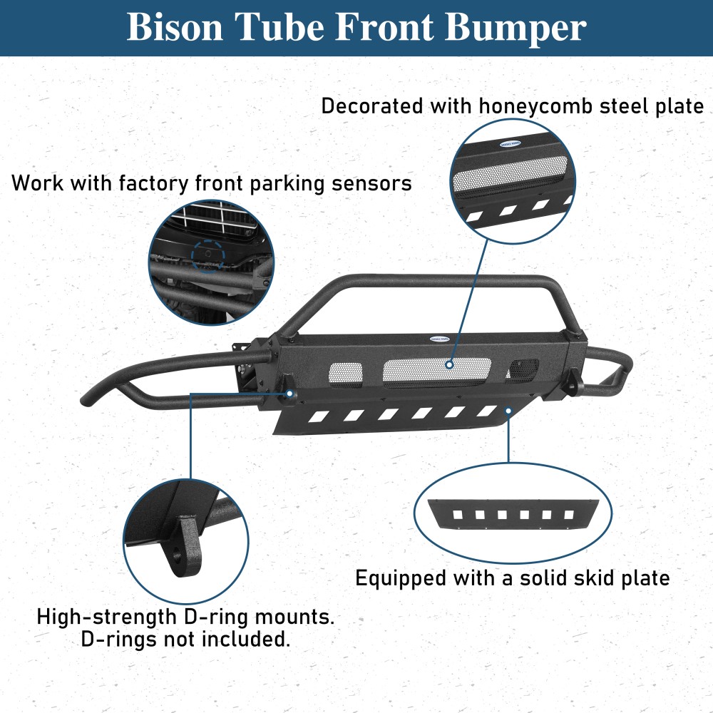 Hooke Road Tube Front or Rear Bumper Bar for Porsche Cayenne 957 2008 2009 2010