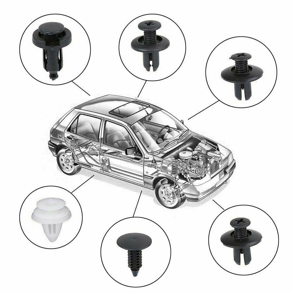 For Honda Car 100x Box Set Bumper Fender Liner Push Type Retainer Clips Fastener