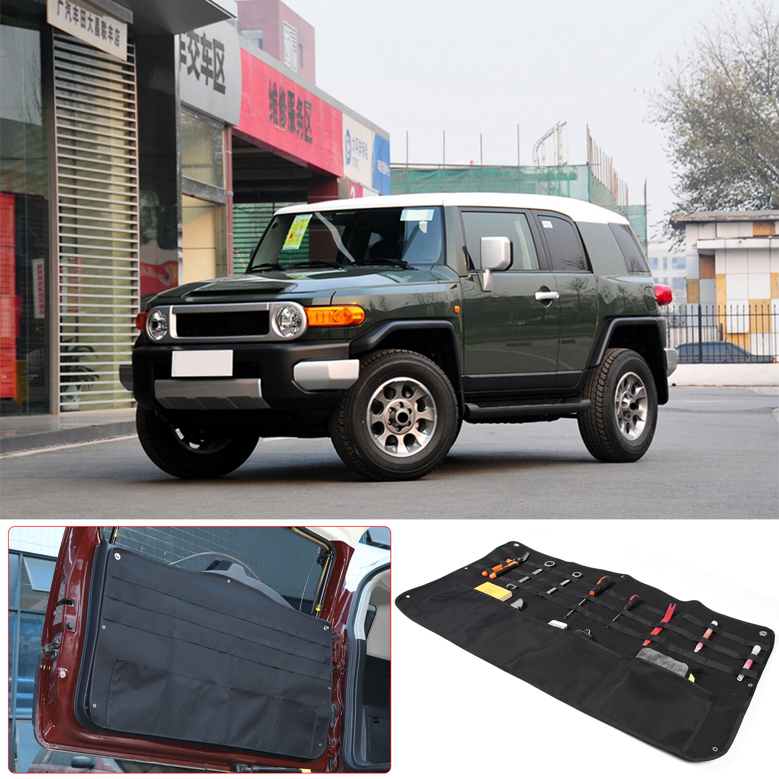 Tailgate Rear Door Cargo Trunk Storage Bag Organizer For Toyota FJ Cruiser 07+
