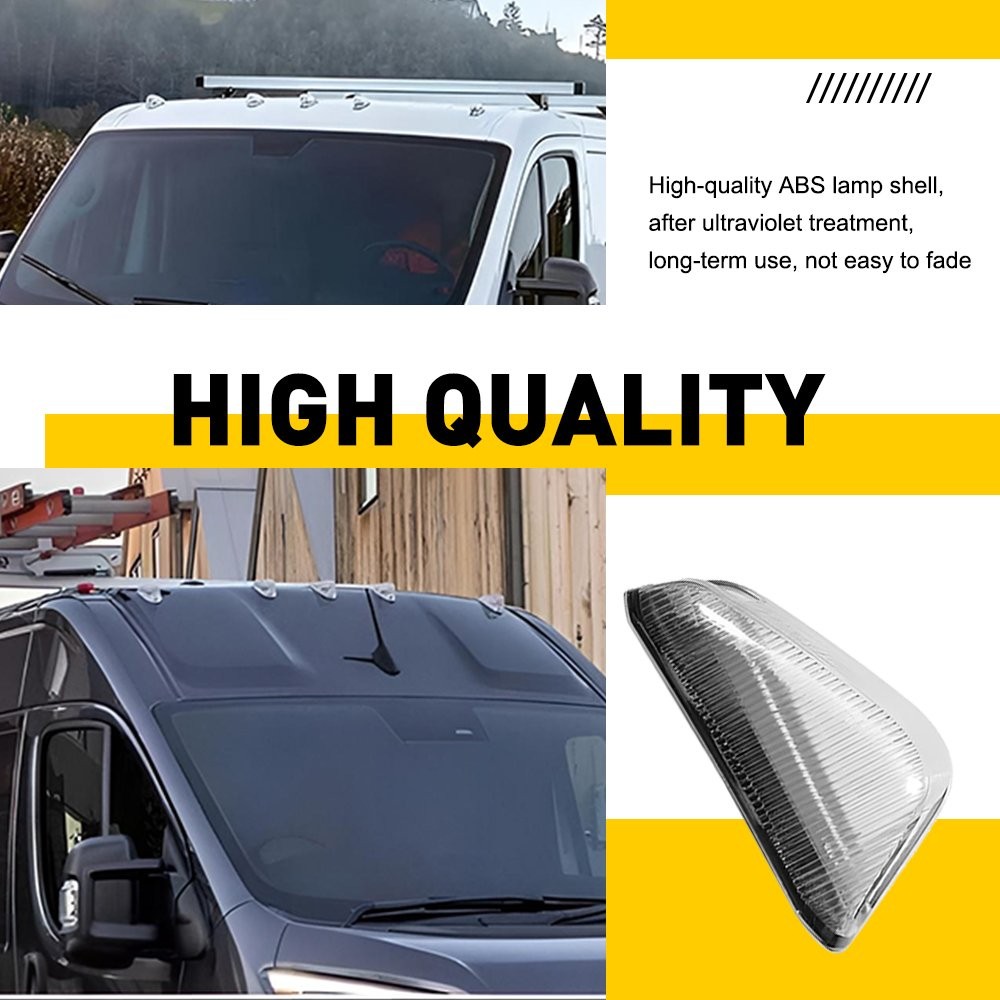 Clear Top Cab Marker Roof lights Housing For 2014-2023 Dodge RAM Promaster 1500