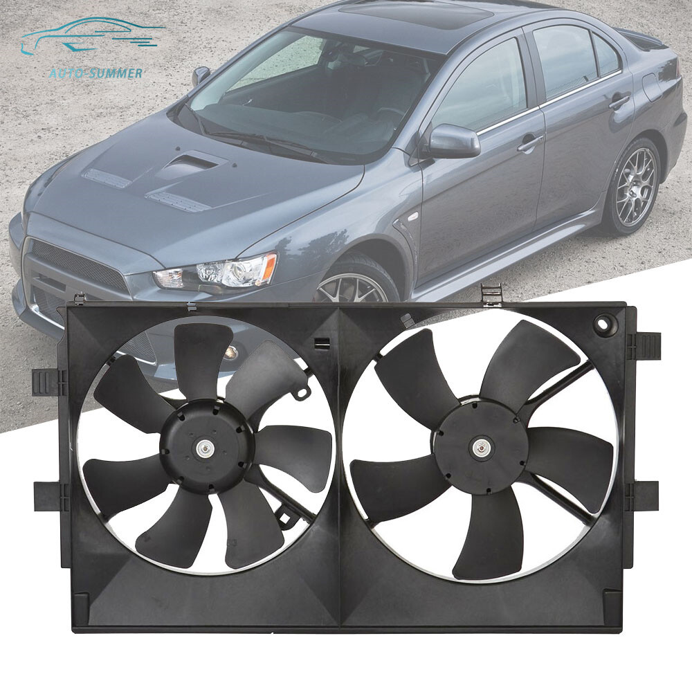 Radiator Condenser Cooling Fan Assembly For 2008 2009-2017 Mitsubishi Lancer