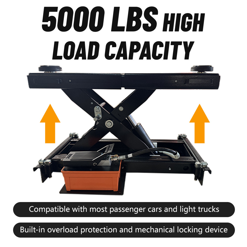 Hydraulic Center Jack for Weightlifting 5000lb Truck Adapter Rolling Bridge Jack