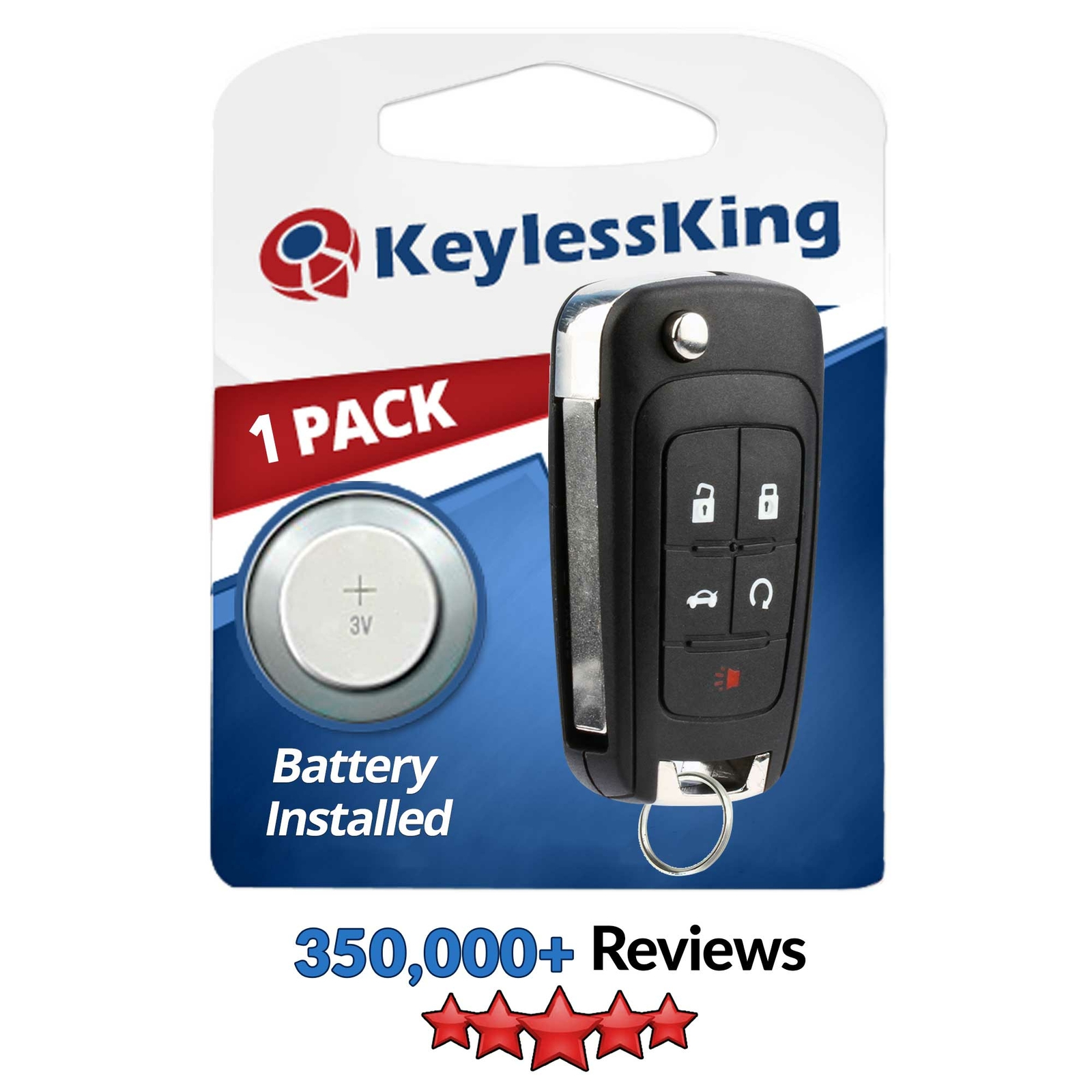 Replacement Remote Flip Key Fob for 2014 2015 2016 2017 Chevy Impala