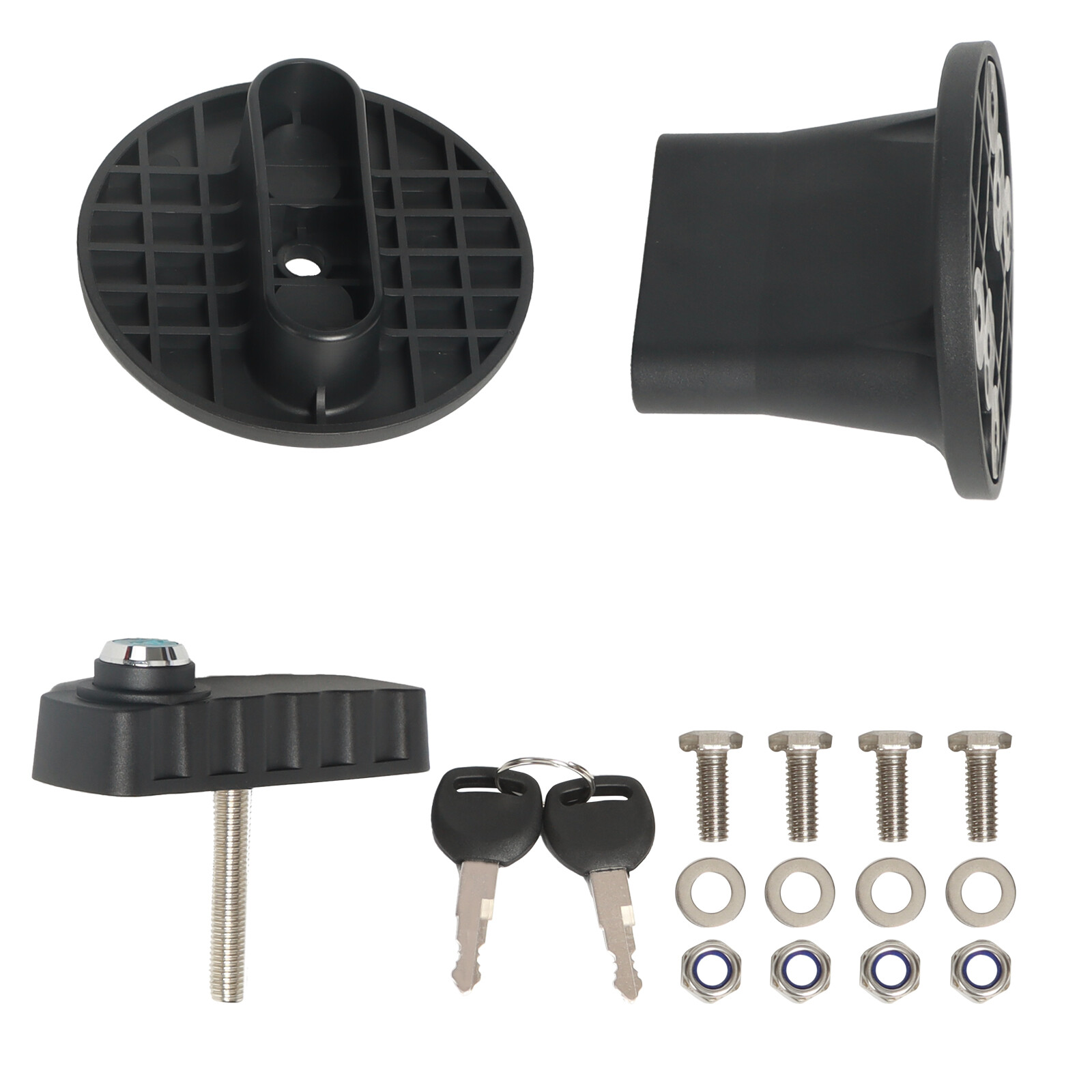 2.6 Gallon 10L Fuel Tank Pack Mounting Bracket Gas Container Can Lock SUV ATV