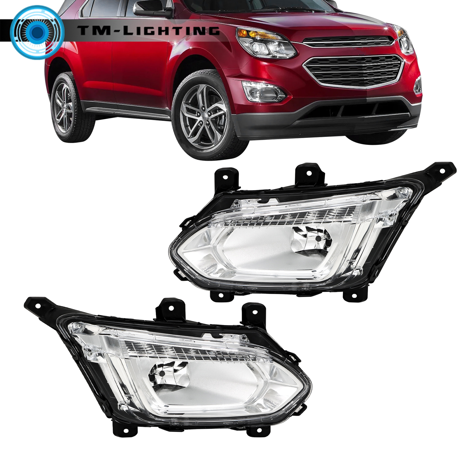 Fog Light Halogen w/DRL For 2016-2017 Chevrolet Equinox Premier LTZ Right&Left