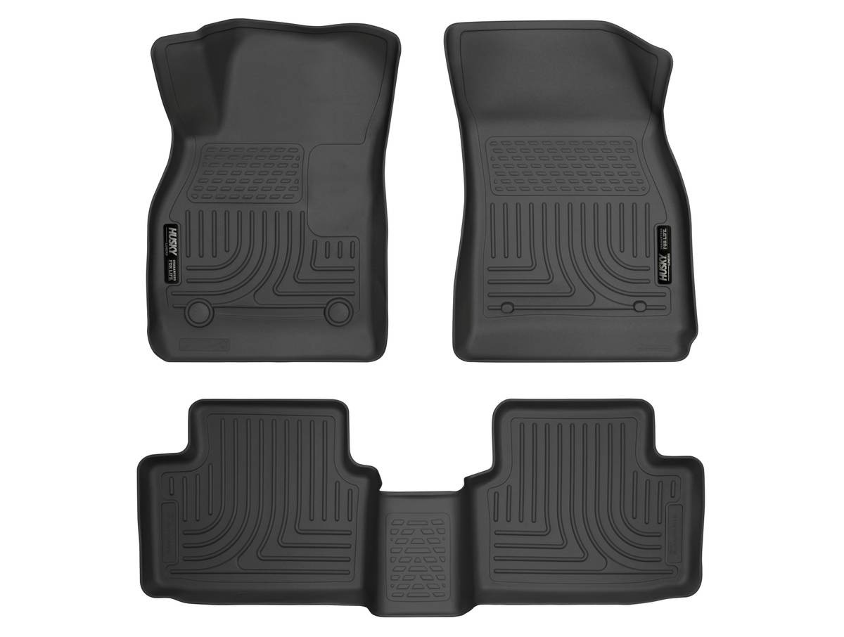 Husky Weatherbeater Liners Fit 2013-2016 Chevy Malibu/2016 LTD Front/2nd 3pc Blk
