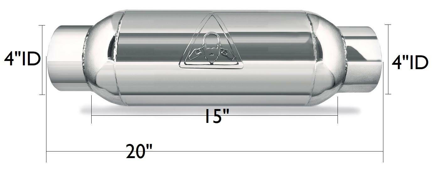 Colt. 4″ Turbine Performance Exhaust Universal Muffler