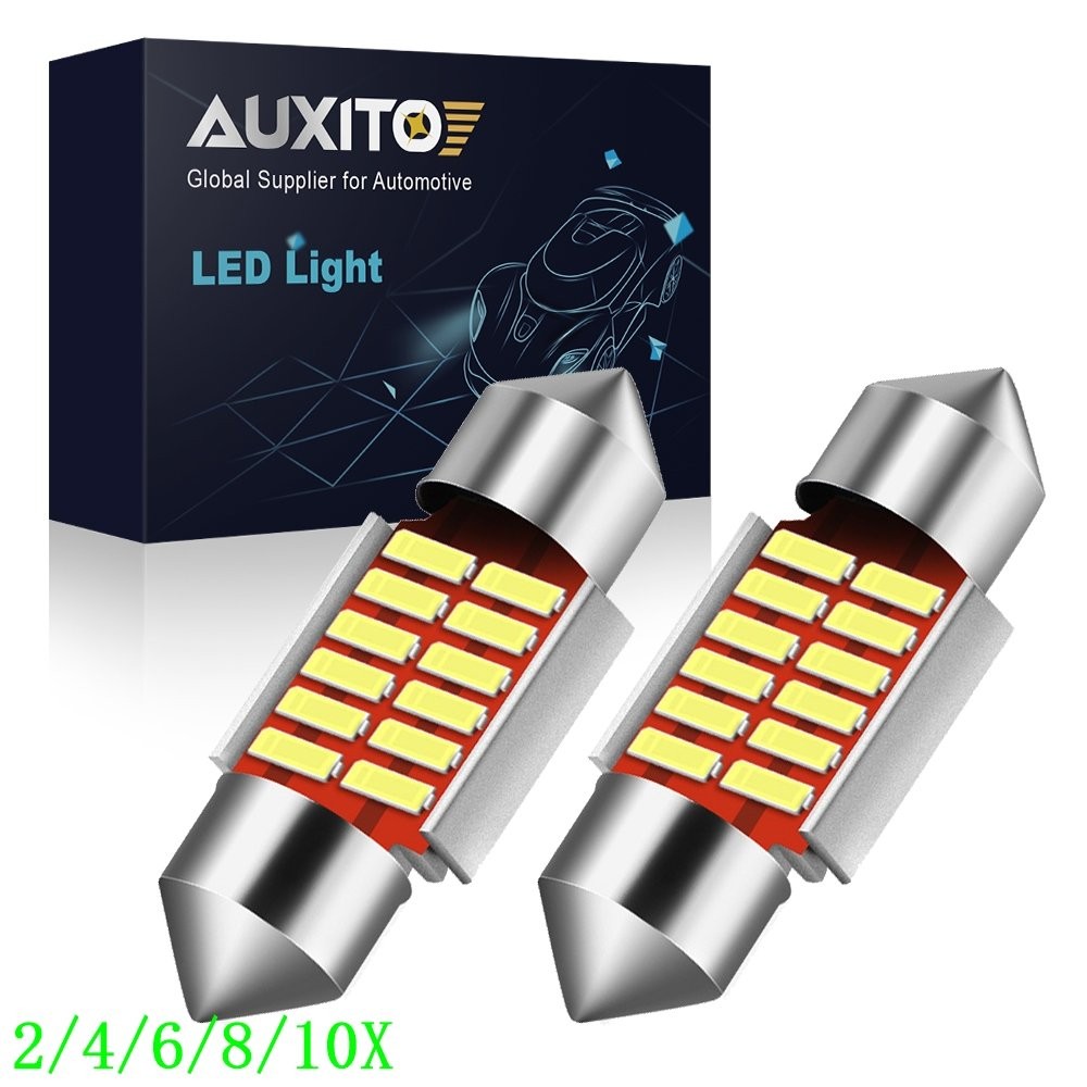 AUXITO 31MM DE3175 DE3022 LED Car Map Dome Light Bulb 6000K Bright White 2/10x