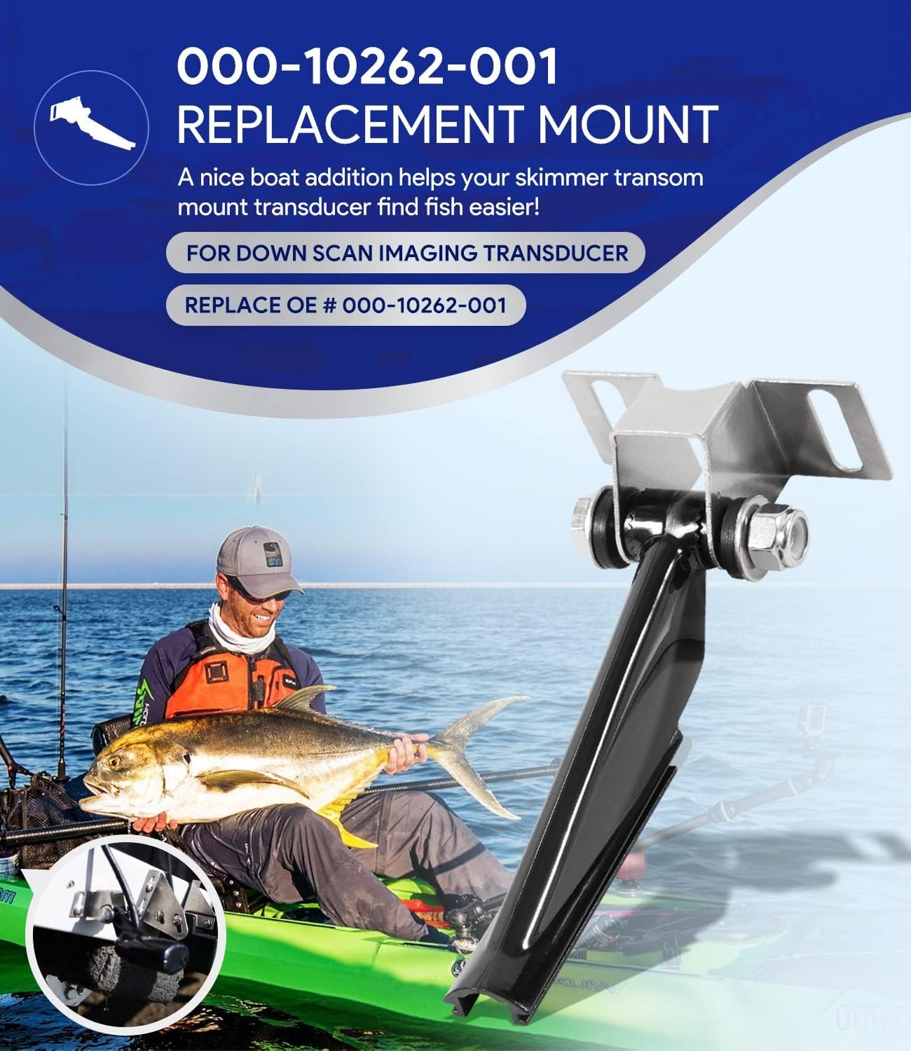 000-10262-001 Replacement Mount Kit for DSI Skimmer Transom Mount Transducer