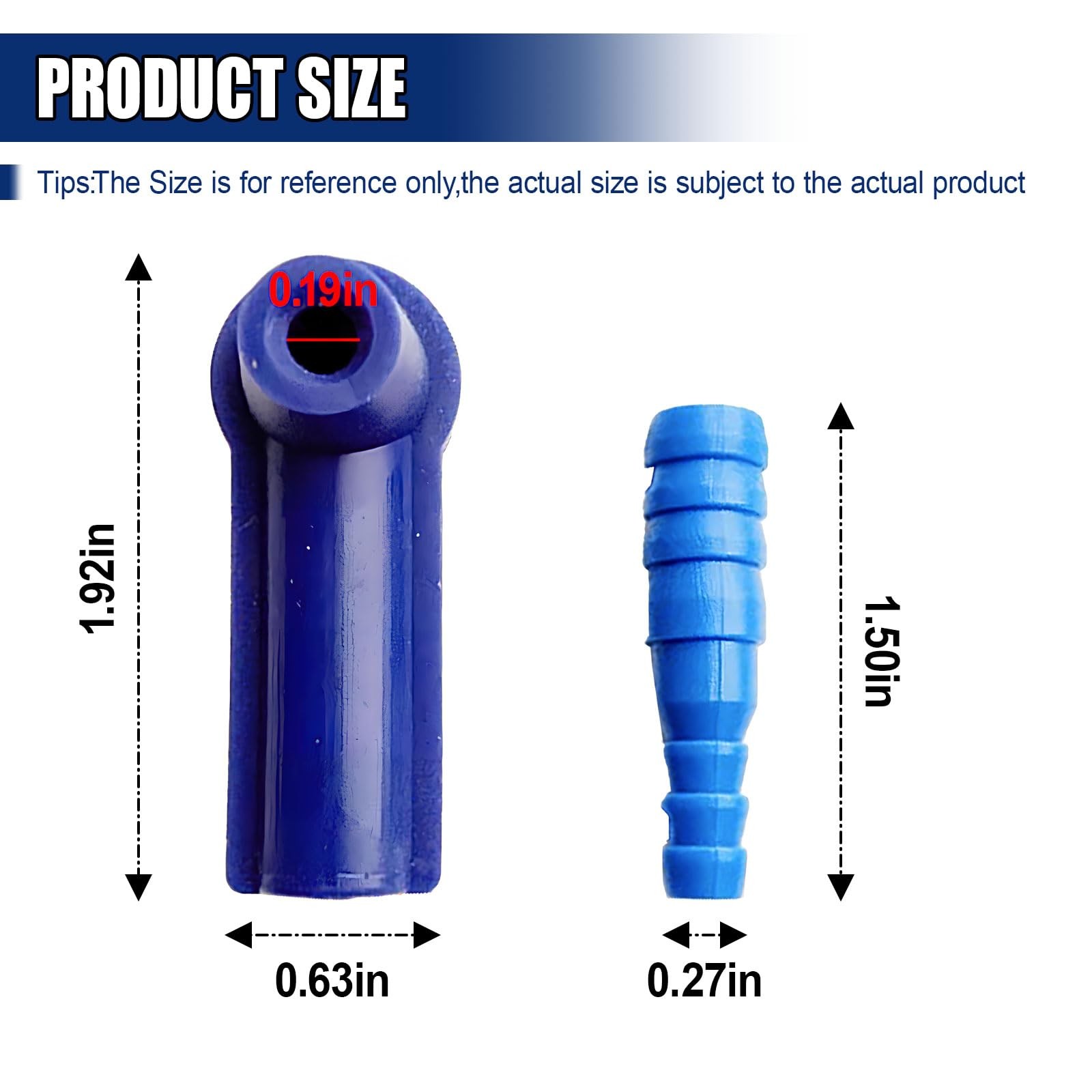 5PCS Brake Fluid Bleeder Bleeding Connectors, Car Oil Pumping Pipe 5PCS, Blue