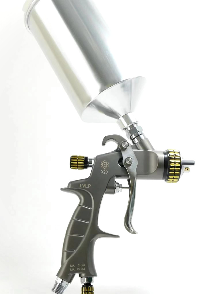 LVLP Atom X20 Professional Auto Paint Car Clearcoat Gun with FREE GUNBUDD LIGHT!
