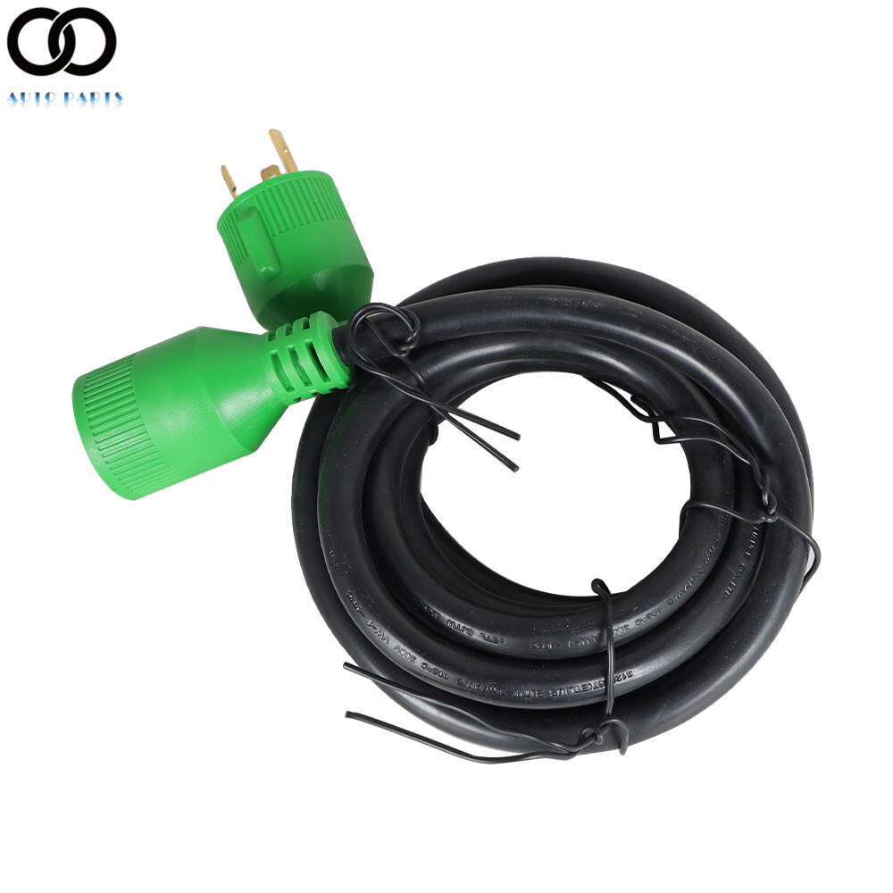 10 FT 30 Amp Generator Extension Cord NEMA L5-30P to L5-30R 3-Prong 125V 3750W