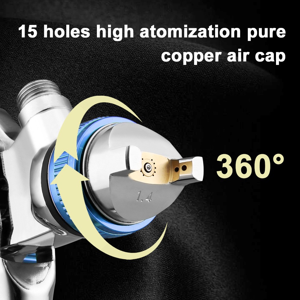 HVLP Spray Gun Auto Paint Supplies 1.4/1.7/2.0mm / 50x600ml Disposable Liner Kit