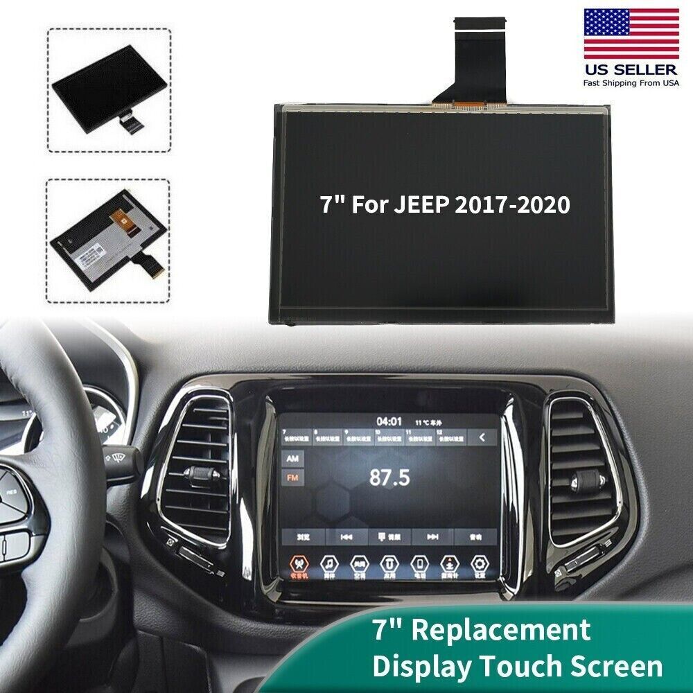 7″ LCD Display Touch Screen For 2017-2020 Jeep Compass Radio Navigation Replace