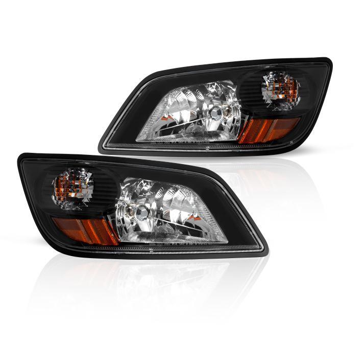 Pair Fit For 2006 – 2020 Hino 238 258 268 338 165 185 Headlight with Bulb Black
