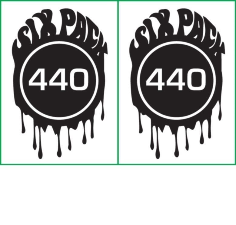 Six Pack 440 Engine Decal fits Road Runner, GTX, Superbird, Chrysler MG 2360