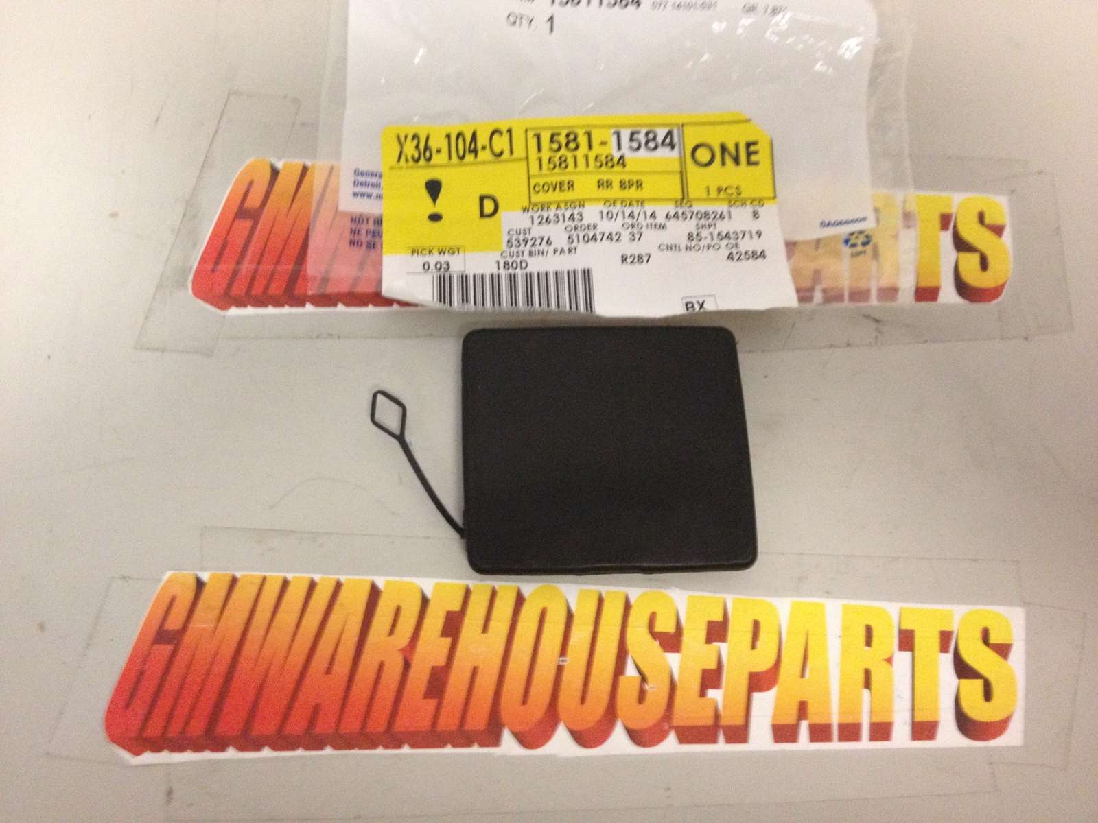 GM OEM Rear Bumper-Access Cover FOR SPARE TIRE NEW GM # 15811584