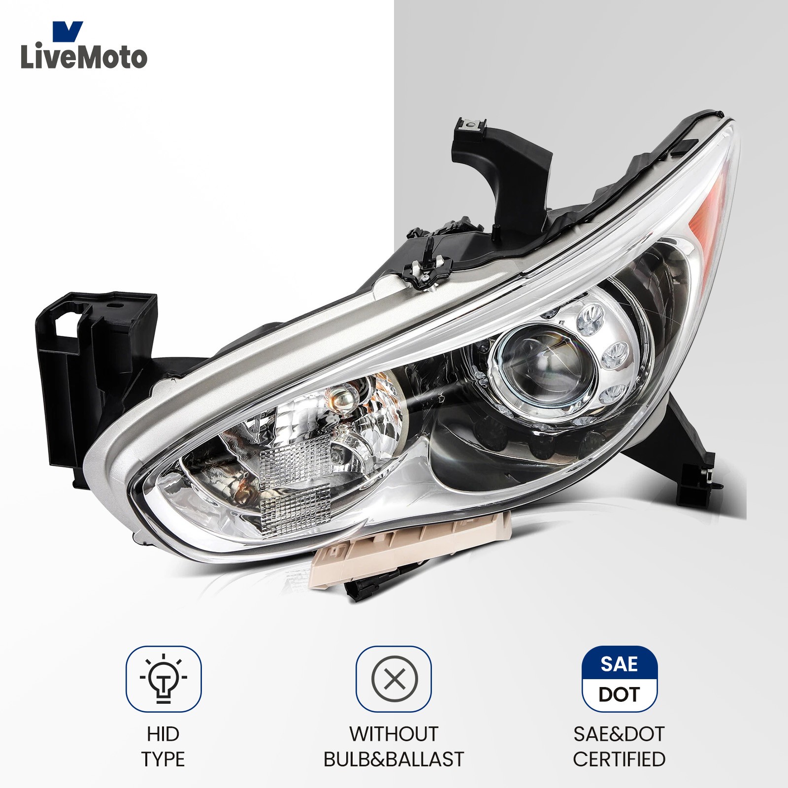 For INFINITI 2014-2015 QX60/2013 JX35 HID/Xenon Projector Headlight Driver Side