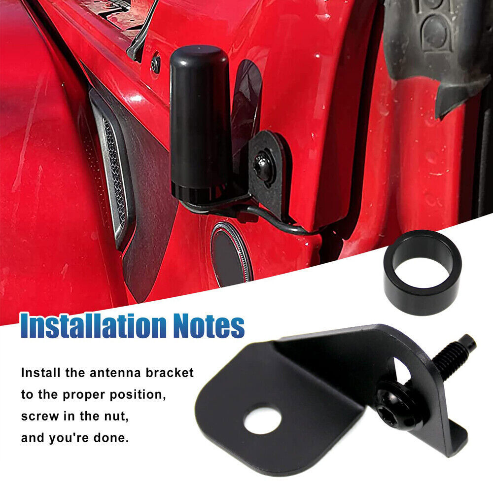 ⭕Front Right A-pillar Mount Antenna Holder Bracket For Jeep Wrangler JL JK TJ JT