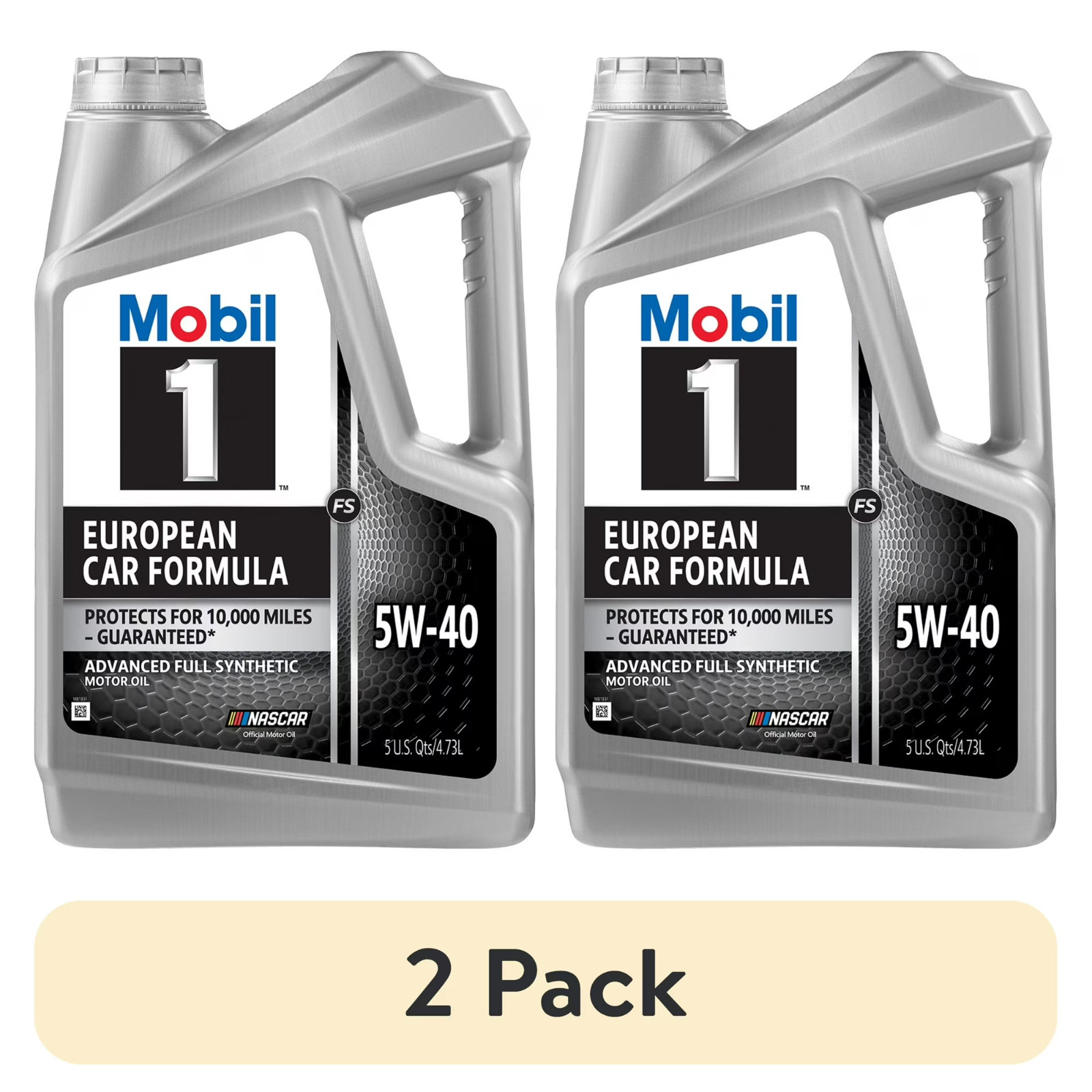 (2 pack) Mobil 1 FS European Car Formula Full Synthetic Motor Oil 5W-40, 5 Quart