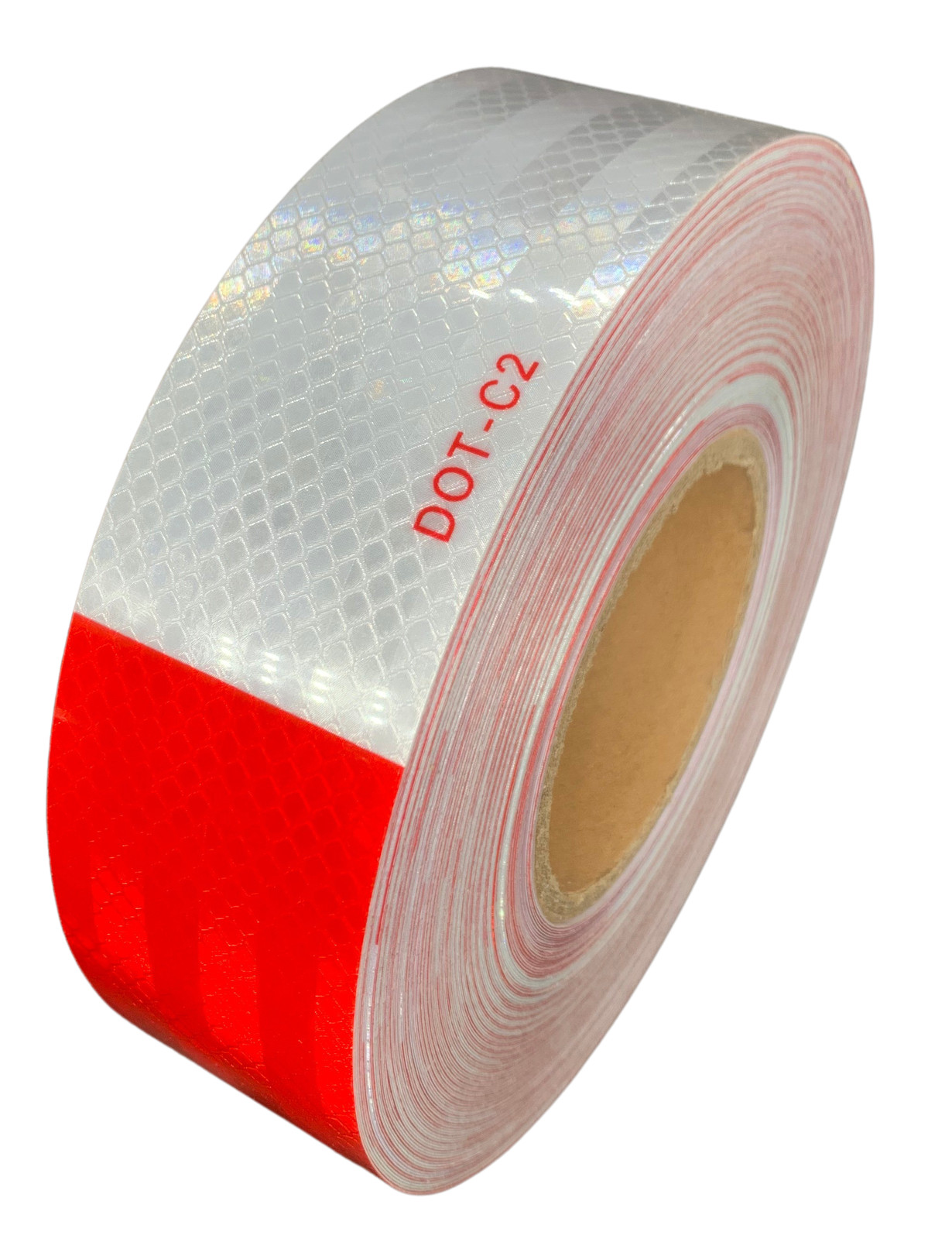 2″x150′ DOT-C2 PREMIUM Reflective Red and White Conspicuity Tape Trailer 1 Roll
