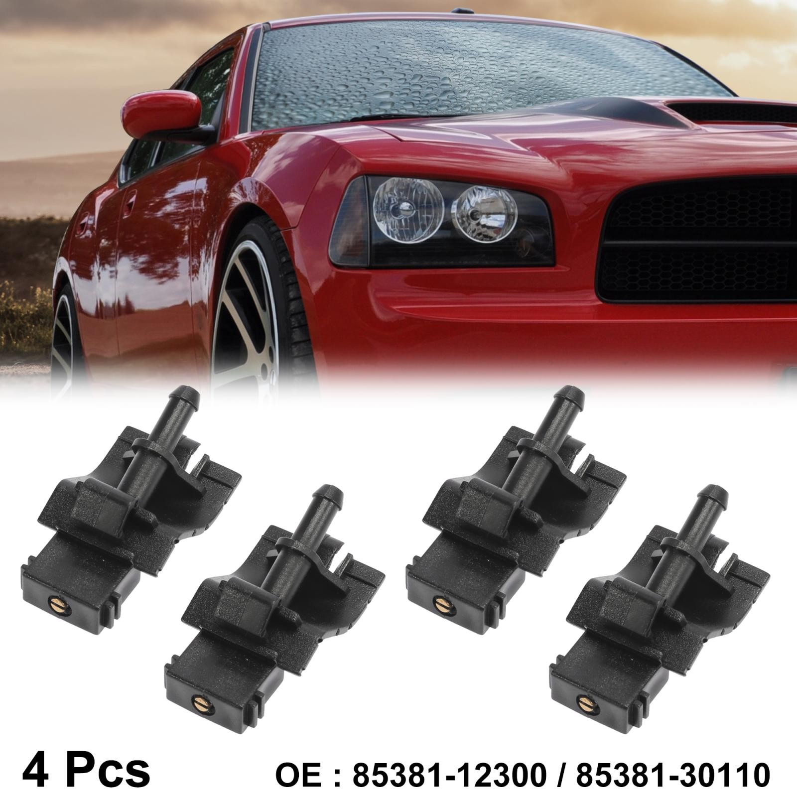 4pcs Front Windshield Washer Nozzles for Toyota 4Runner for Lexus 85381-12300