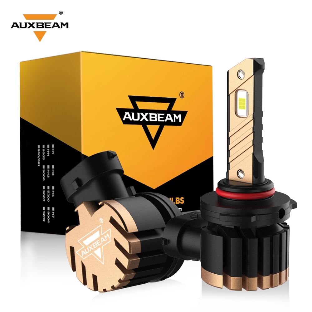 Pair Auxbeam 9140 9145 H10 HB3 9005 LED Fog Light Driving DRL Bulbs 6500K White