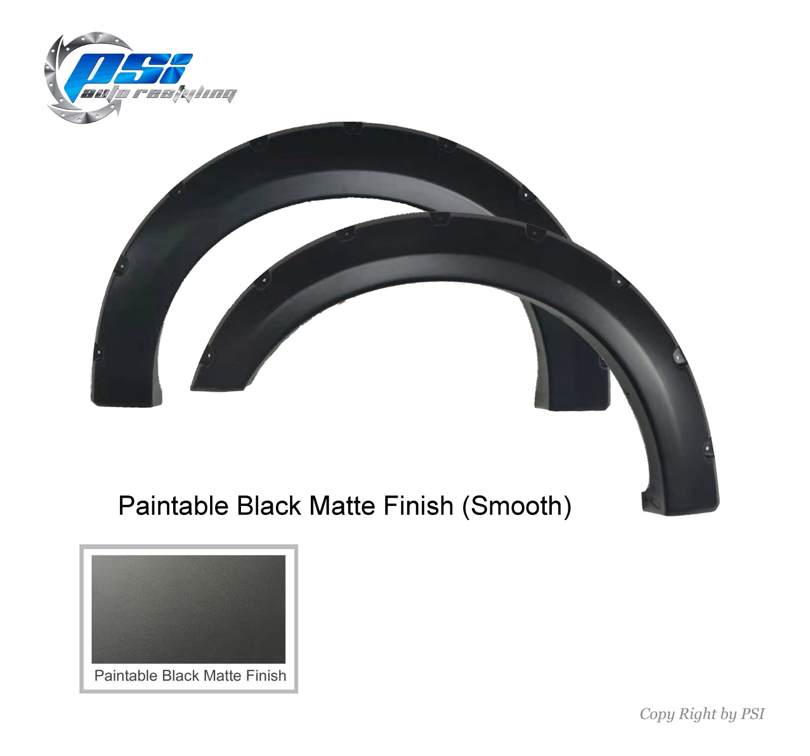 Pocket Bolt Style Fender Flares Fits Ford F-150 2018-2020 Paintable Finish