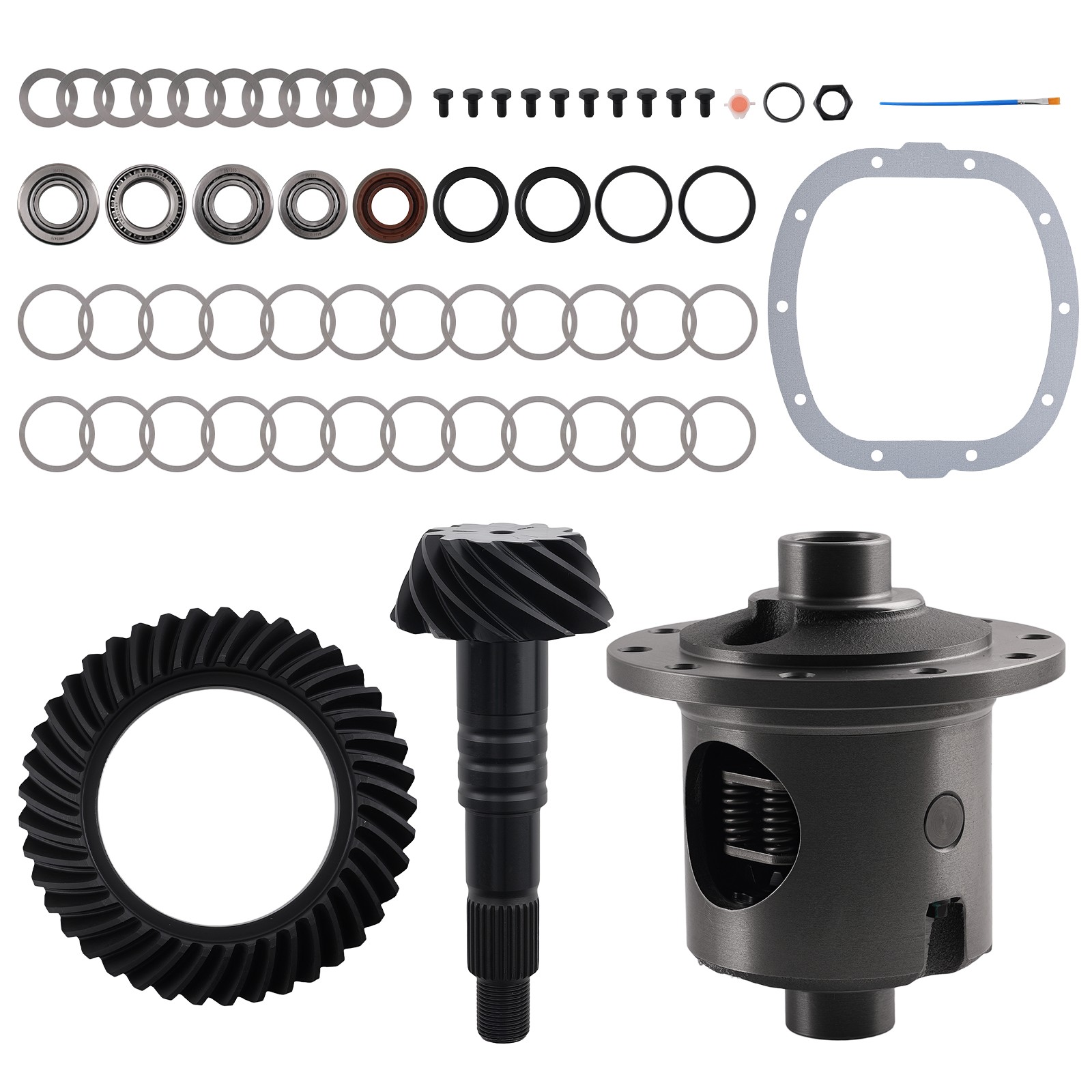 10 Bolt Differential Kit for GM 7.5″ 3.73 Gear 28 Spline Limited Slip w/ Gasket