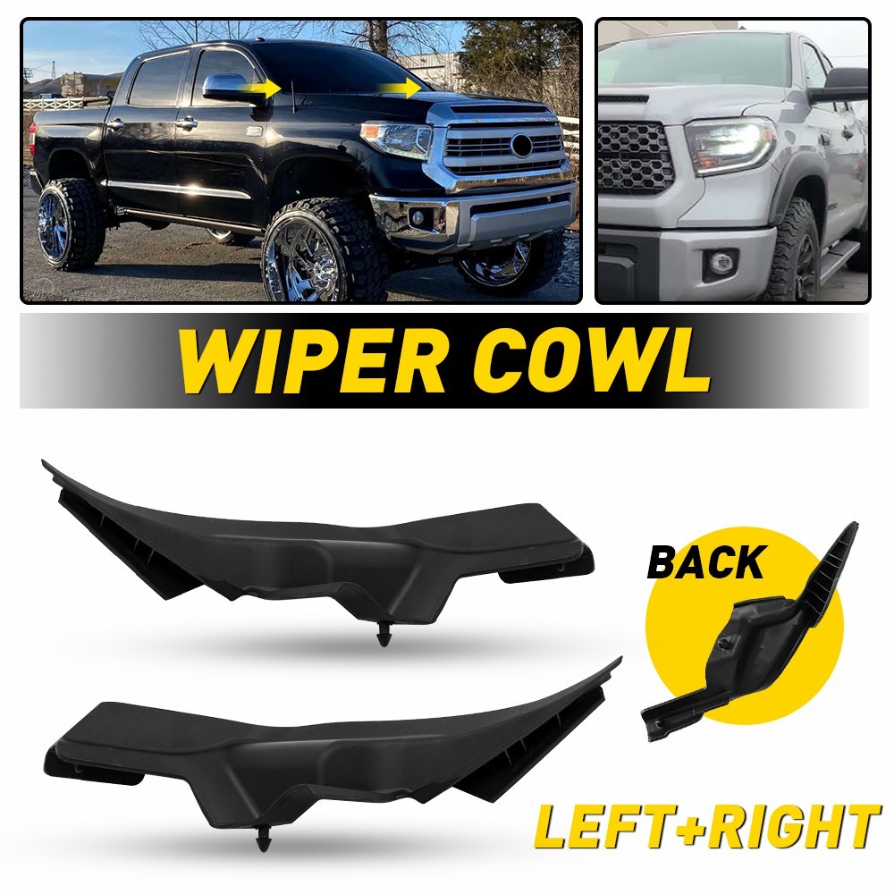 Pair Front Windshield Wiper Side Cowl Extension For 2014-2021 Toyota Tundra