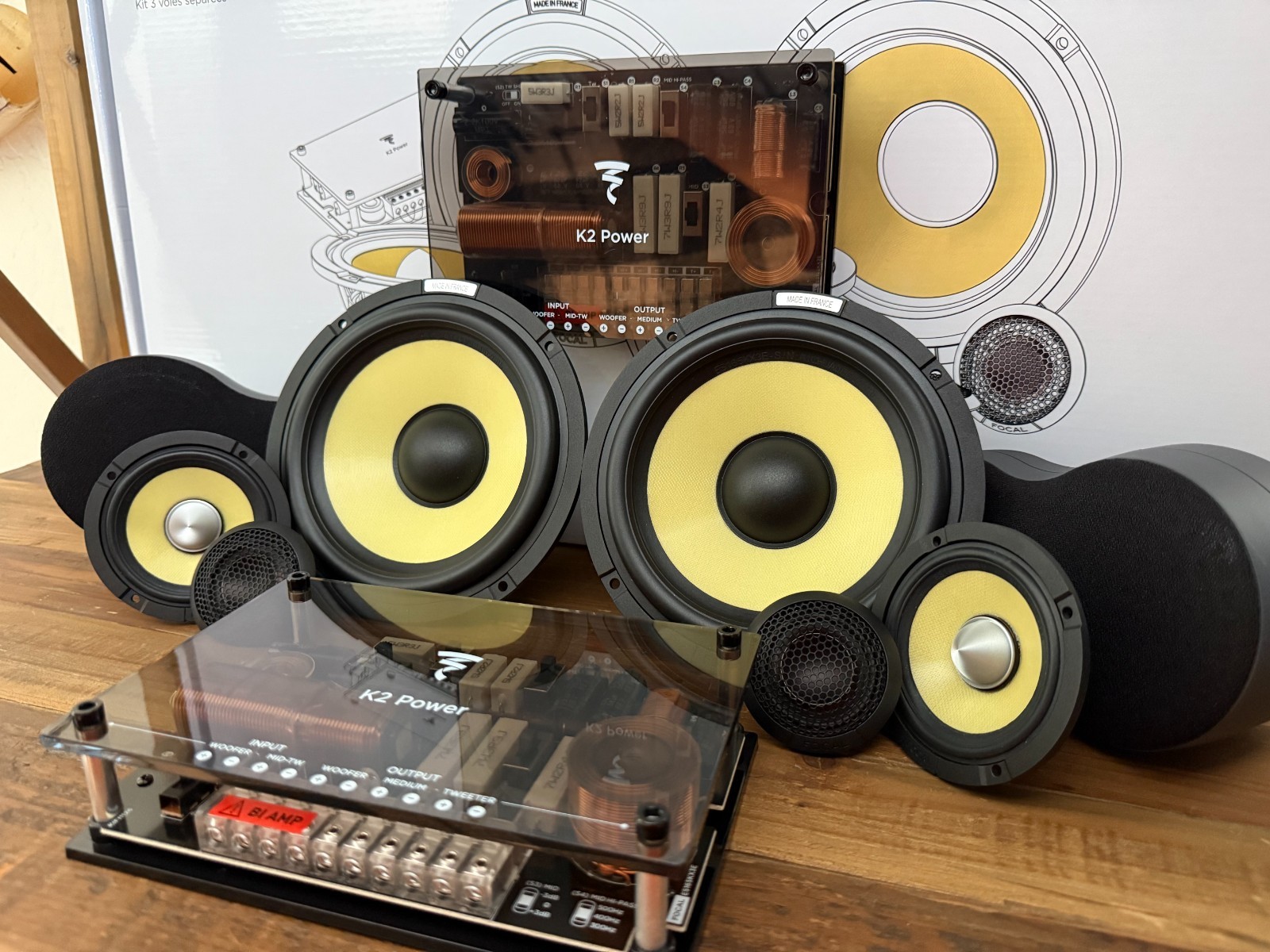 Focal ES165KX3E- 6.5″ (16,5 CM) 3-Way Component SQ Speaker Set K2 EVO Power