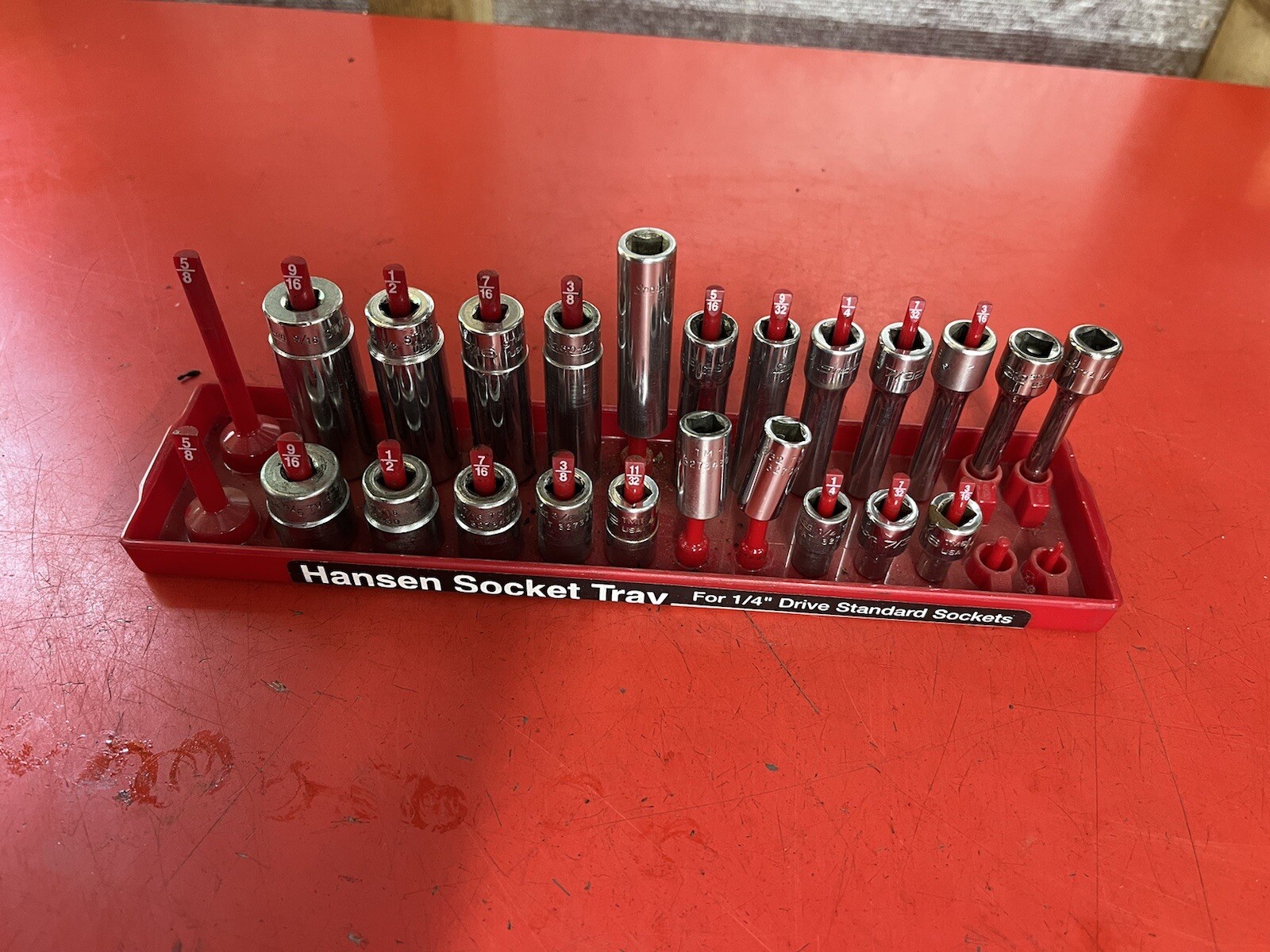 Snap-on 22 piece 1/4″ Drive 6PT SAE Shallow Deep Socket Set 120STTM