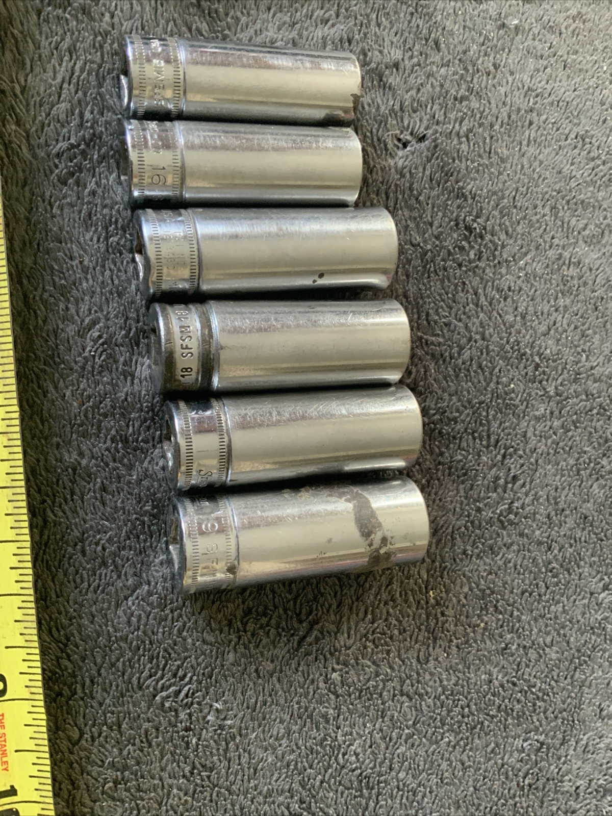 Snap On 3/8” Dr Deep Sockets, Mixed Styles.. 12pt And 6pt…..q
