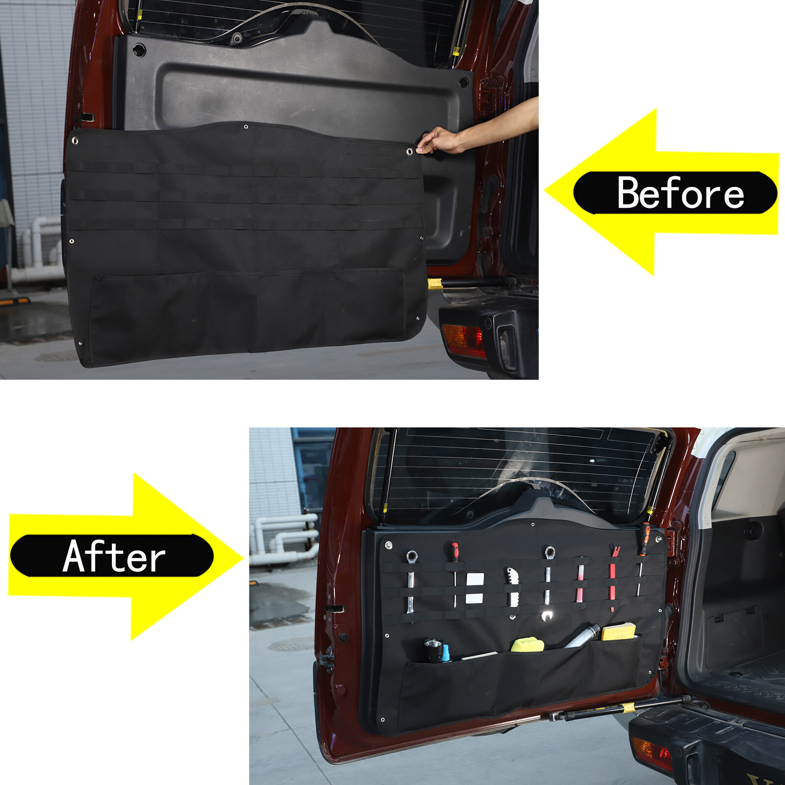 Tailgate Rear Door Cargo Trunk Storage Bag Organizer For Toyota FJ Cruiser 07+