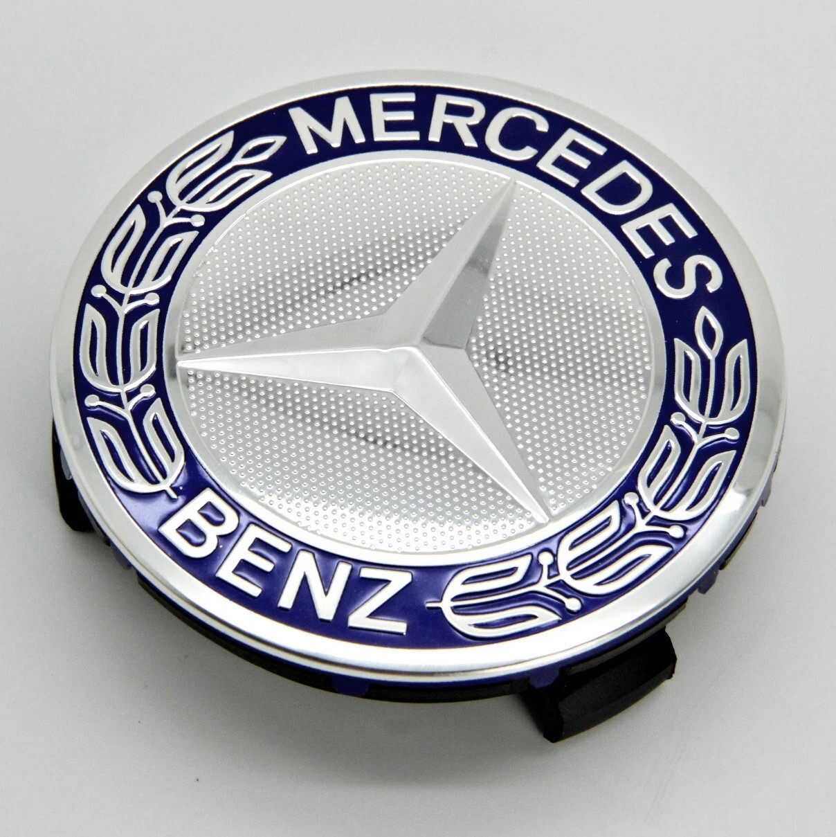 4PCS Wheel Center Hub Caps AMG Wreath Blue Fit Mercedes Benz Most Models 75mm