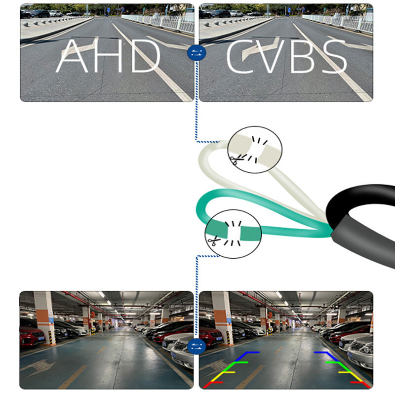 AHD / CVBS 170° Car Backup Camera Night Vision Rear View Reversing Parking Cam