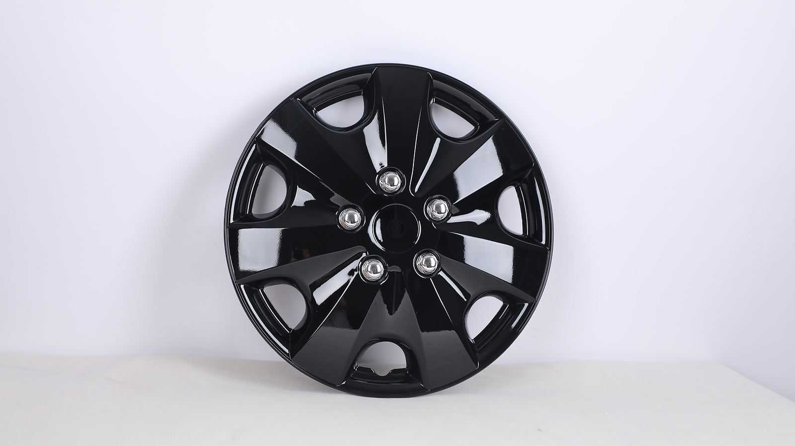 15″ Black Wheel Covers Snap On Full Hub Caps Trim Rings fit R15 Tire & Steel Rim