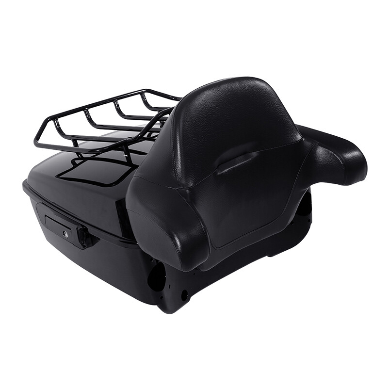 King Trunk Backrest Mount Rack & Plate Fit For Harley Touring 2014-2025 24