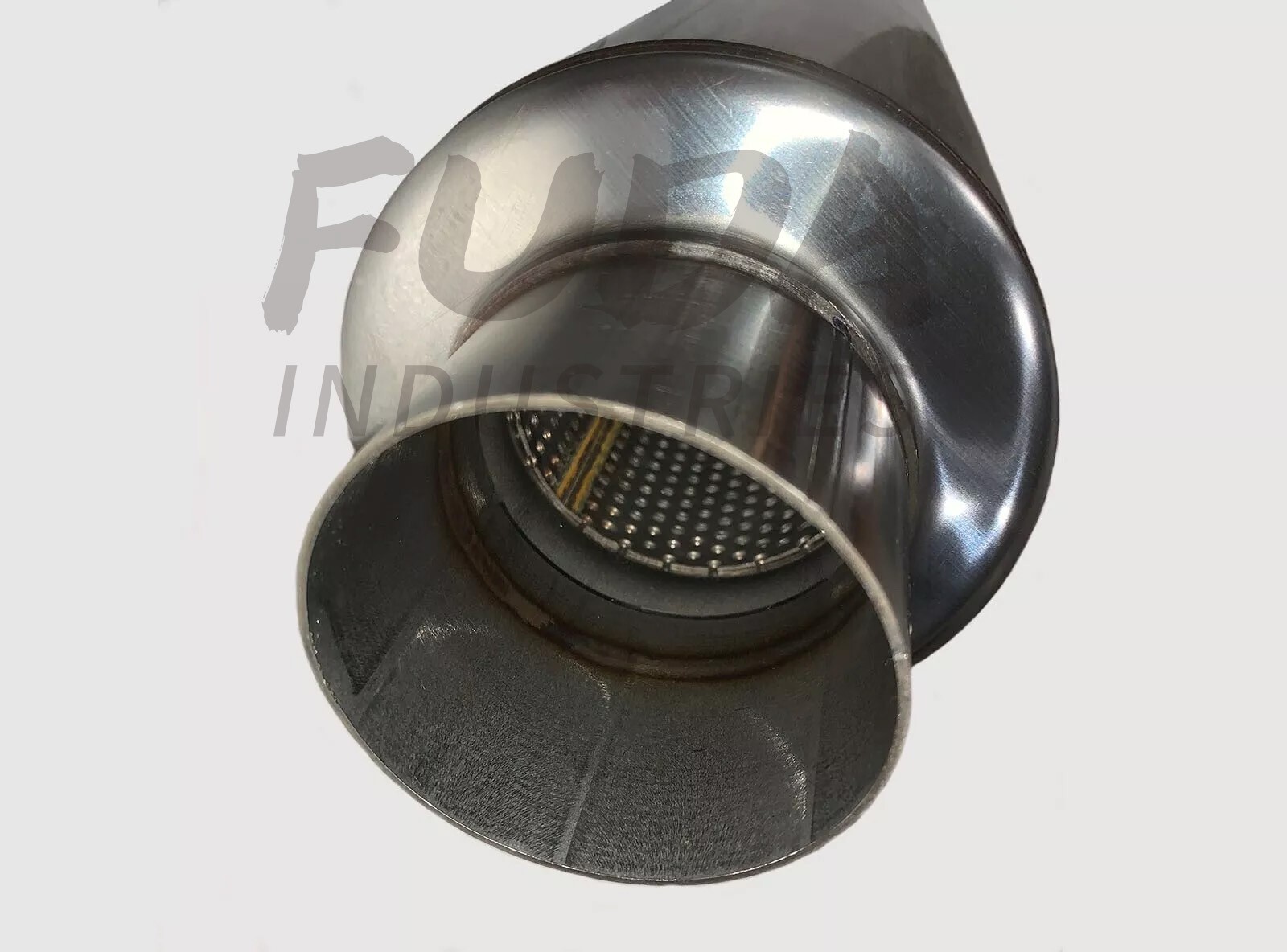 A Pair of 3.0” In/Out Exhaust Muffler 4.5″ Round Body Moderate Sound