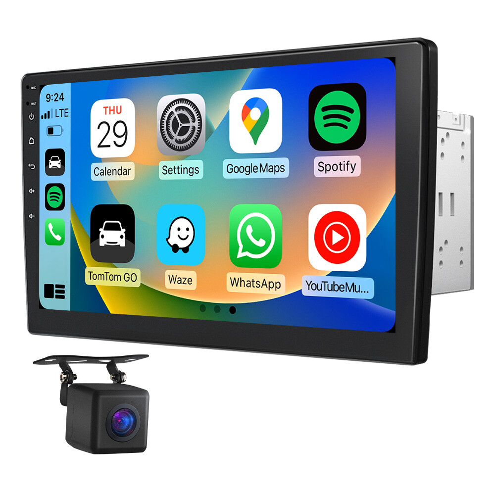 10.1″Touch Screen Double 2Din Car Stereo Radio Apple CarPlay Android Auto Camera