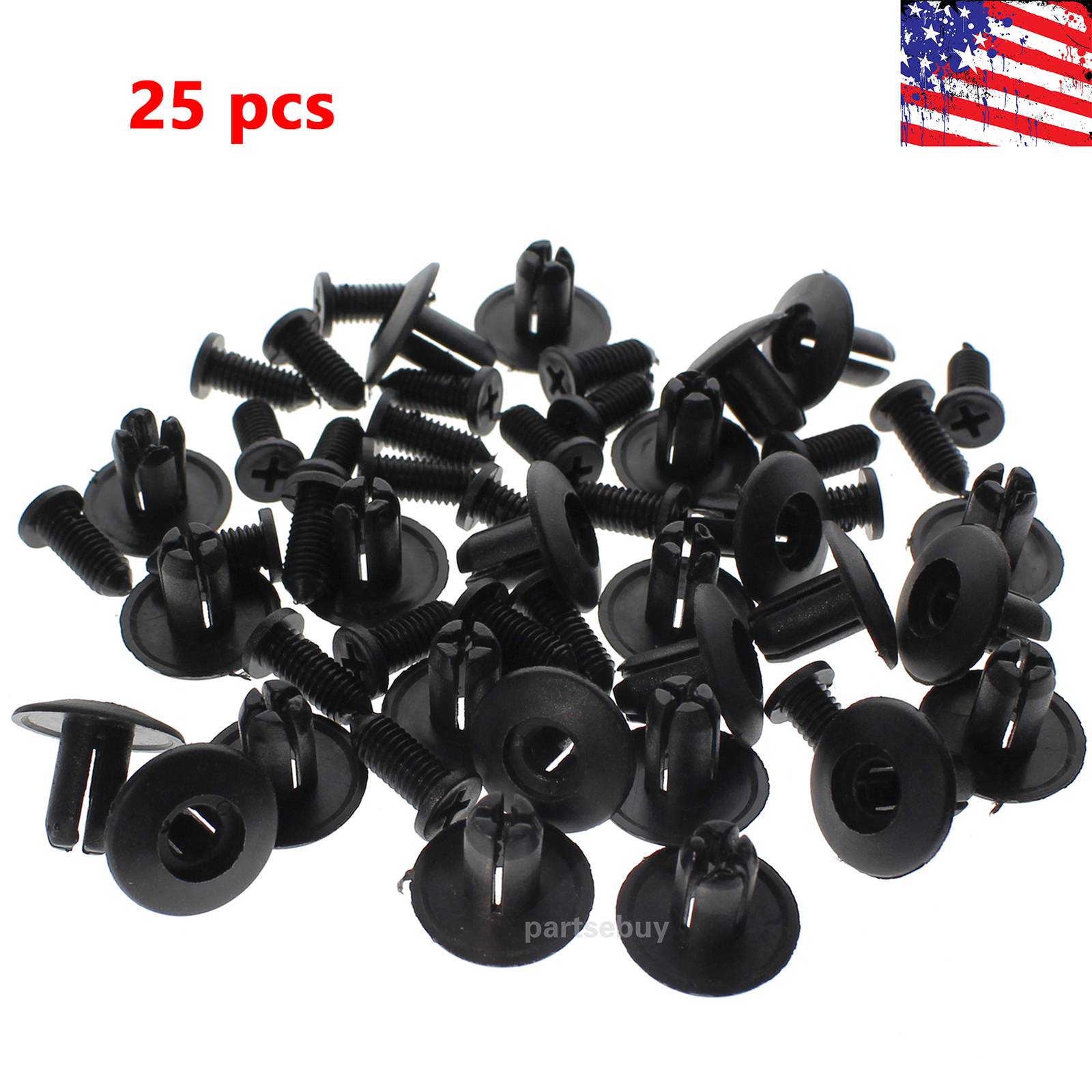 25 pcs Push Clip Screw Trim Retainer Fits Hyundai Elantra GT 13-20 Ioniq 17-20